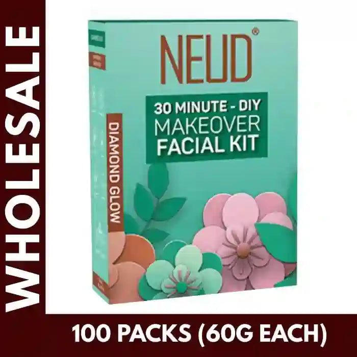 Buy 100 Packs NEUD Makeover Facial Kit 60g Each for Face Care at Bulk Prices. GST Invoice Available for TCS Input Credit - everteen-neud.com