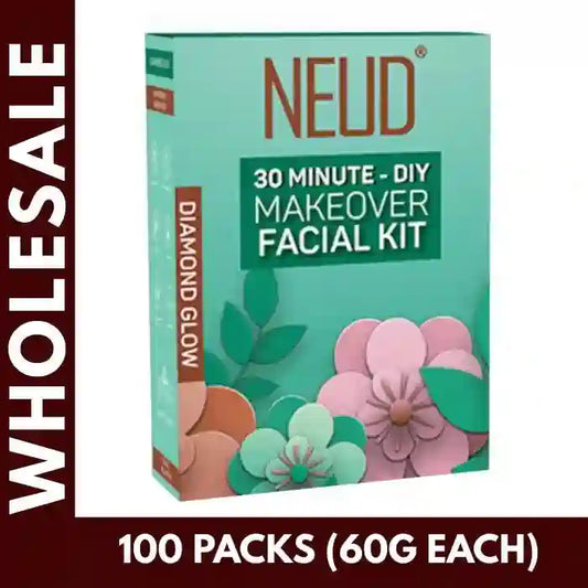 Buy 100 Packs NEUD Makeover Facial Kit 60g Each for Face Care at Bulk Prices. GST Invoice Available for TCS Input Credit - everteen-neud.com