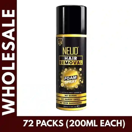 Buy 72 units NEUD Foam Hair Removal Spray 200ml each at Bulk Prices. GST Invoice Available for TCS Input Credit - everteen-neud.com