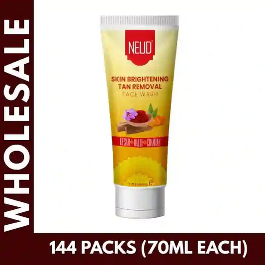 Buy 144 units NEUD Skin Brightening Tan Removal Face Wash 70ml each at Bulk Prices. GST Invoice Available for TCS Input Credit - everteen-neud.com