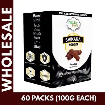 Buy 60 units Nature Sure Shikakai Powder 100g each at Bulk Prices. GST Invoice Available for TCS Input Credit - everteen-neud.com