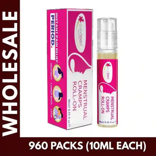 Buy 960 Units everteen Menstrual Cramps Roll-On 10ml each at Bulk Prices. GST Invoice Available for TCS Input Credit - everteen-neud.com