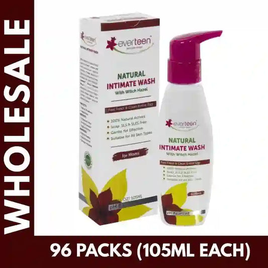 Buy 96 units everteen Witch Hazel Intimate Wash 105ml each at Bulk Prices. GST Invoice Available for TCS Input Credit - everteen-neud.com