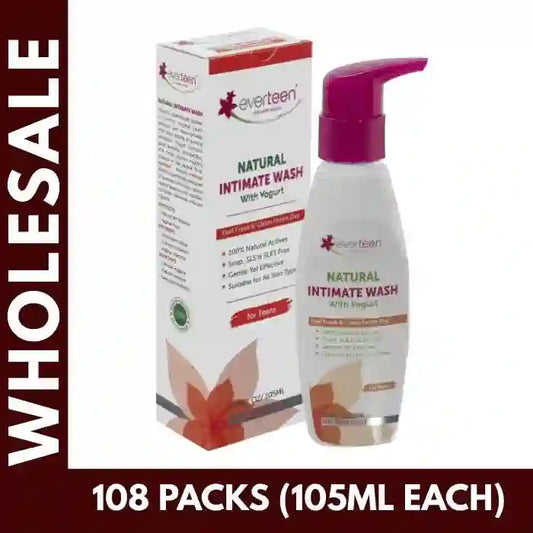 Buy 108 units everteen Yogurt Intimate Wash 105ml each at Bulk Prices. GST Invoice Available for TCS Input Credit - everteen-neud.com