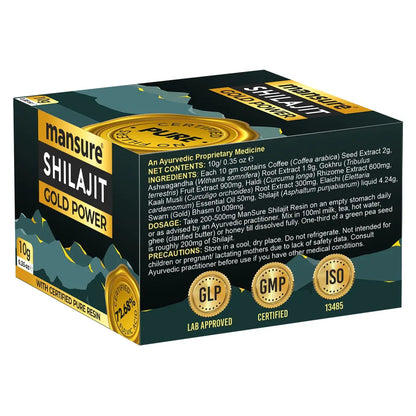 Buy 1 Pack ManSure Shilajit Gold Power 10g With 72.68% Fulvic Acid And No Heavy Metals - everteen-neud-com