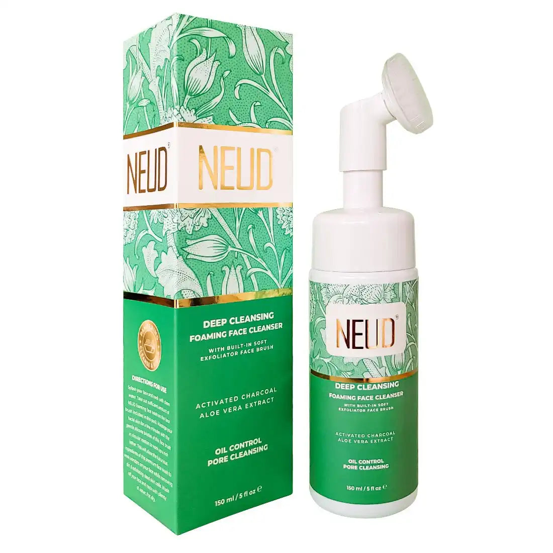 Buy 1 Pack NEUD Deep Cleansing Foaming Face Cleanser 150ml With Activated Charcoal, Aloe Vera and Peppermint - everteen-neud.com