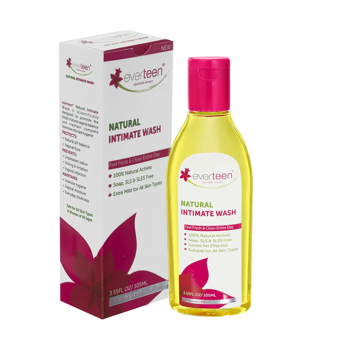 Buy 1 Pack everteen Natural Intimate Wash 105ml for Feminine Hygiene in Women - everteen-neud.com