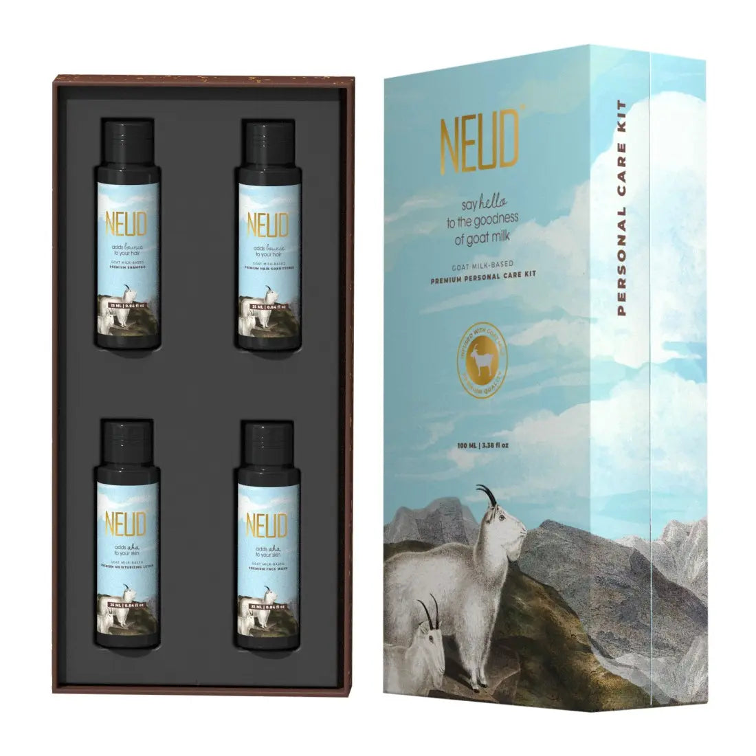 Buy NEUD Goat Milk Personal Care Kit for Men & Women - 100 ml (25ml x 4 Nos.) - everteen-neud.com