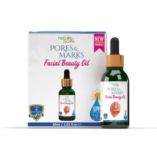 Nature Sure Pores and Marks Face Oil 1x30ml – SPF 50 with Aloe Vera and Argan Oil