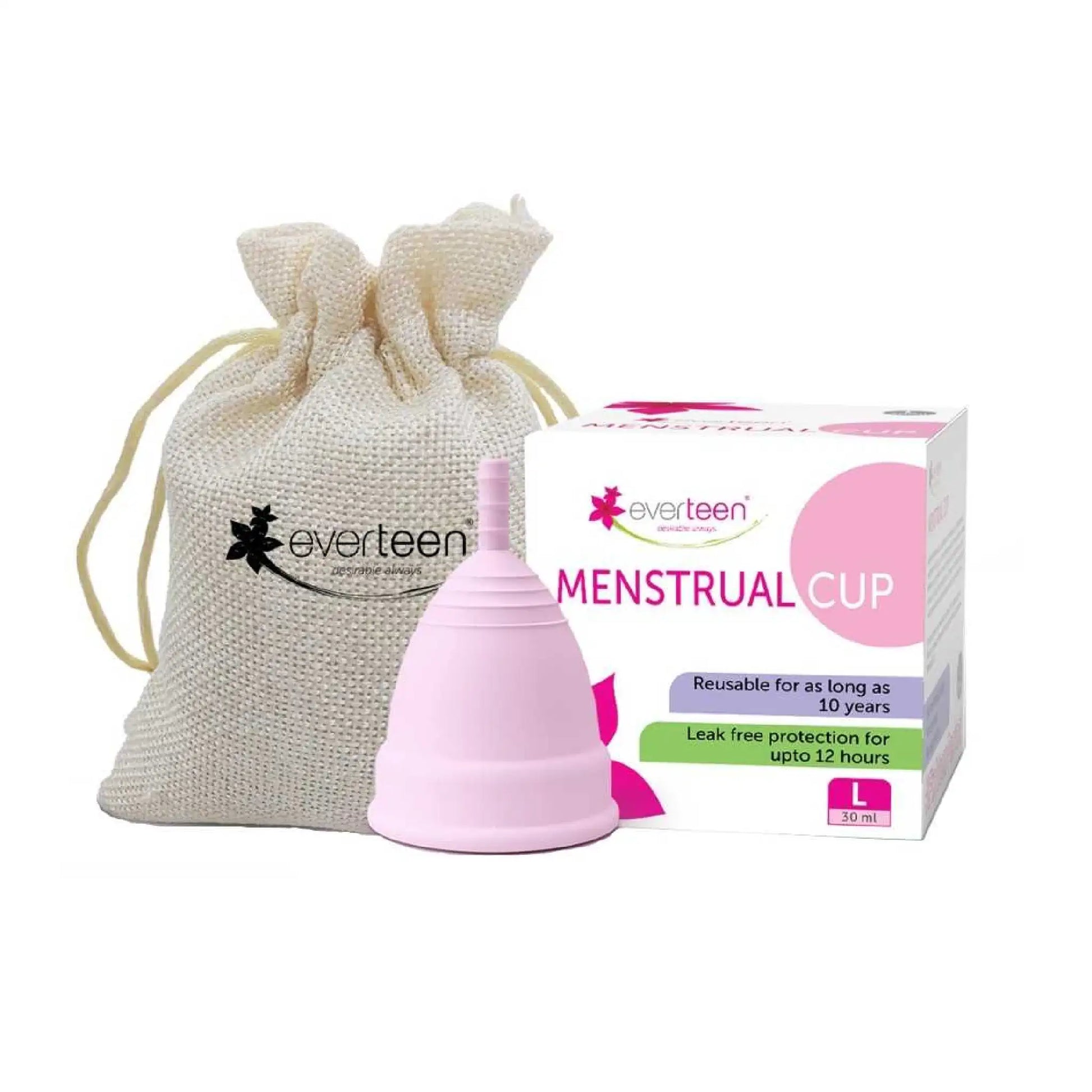 everteen Large Menstrual Cup for Periods in Women - 1 Pack (30ml Capacity)