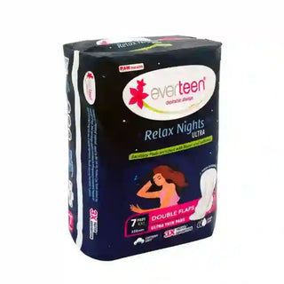 Buy 1 Pack of 7 everteen Relax Nights Ultra Thin XXL Overnight Pads with Neem and Safflower - everteen-neud.com