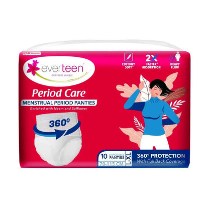 everteen Period Care Disposable Period Panties L-XL (70–115cm) – 1 Pack, 10 Panties