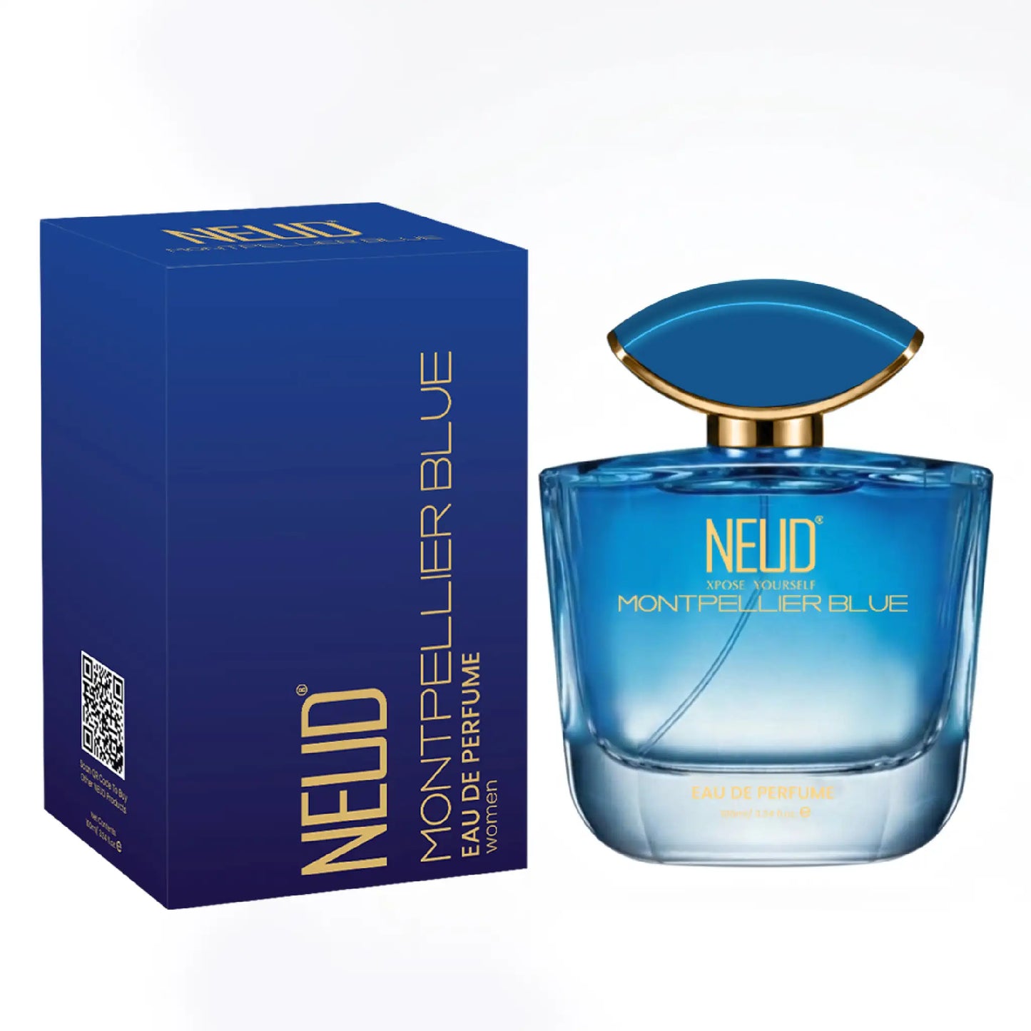 NEUD Montpellier Blue Luxury Perfume for Women Long Lasting EDP - 1 Pack, 100ml 