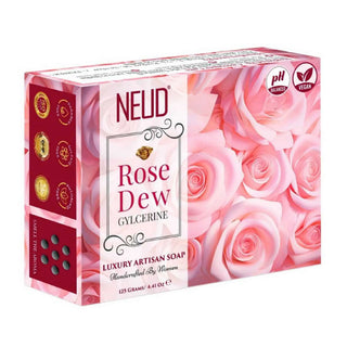 NEUD Rose Dew Glycerine Luxury Handmade Soap 1x125g - Artisan, pH-Balanced, Vegan