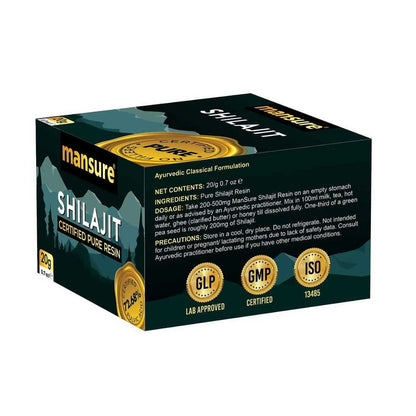 ManSure Shilajit Pure Resin 1x20g – Himalayan Shilajit for Men