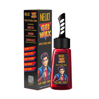 NEUD Styling Hair Gel Wax With Comb Infused with Hibiscus, Brahmi and Lemongrass - 1x250ml Pack