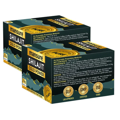 Buy 2 Packs ManSure Shilajit Gold Power 10g With 72.68% Fulvic Acid And No Heavy Metals - everteen-neud-com