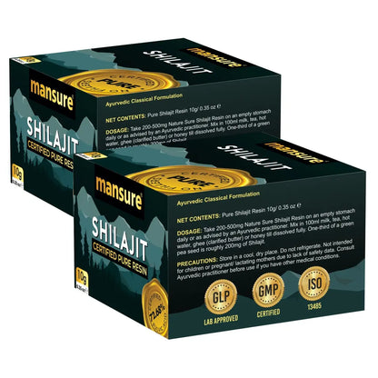 Buy 2 Packs ManSure Shilajit Pure Resin 10g Each - everteen-neud-com