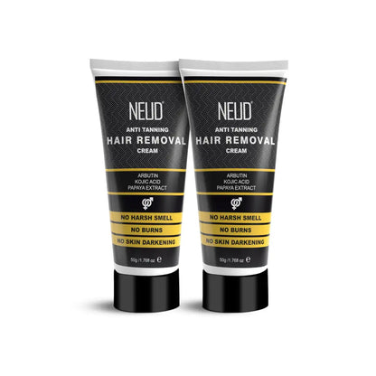 Buy 2 Packs NEUD Anti-Tanning Hair Removal Cream With Kojic Acid, Arbutin and Papaya - everteen-neud-com