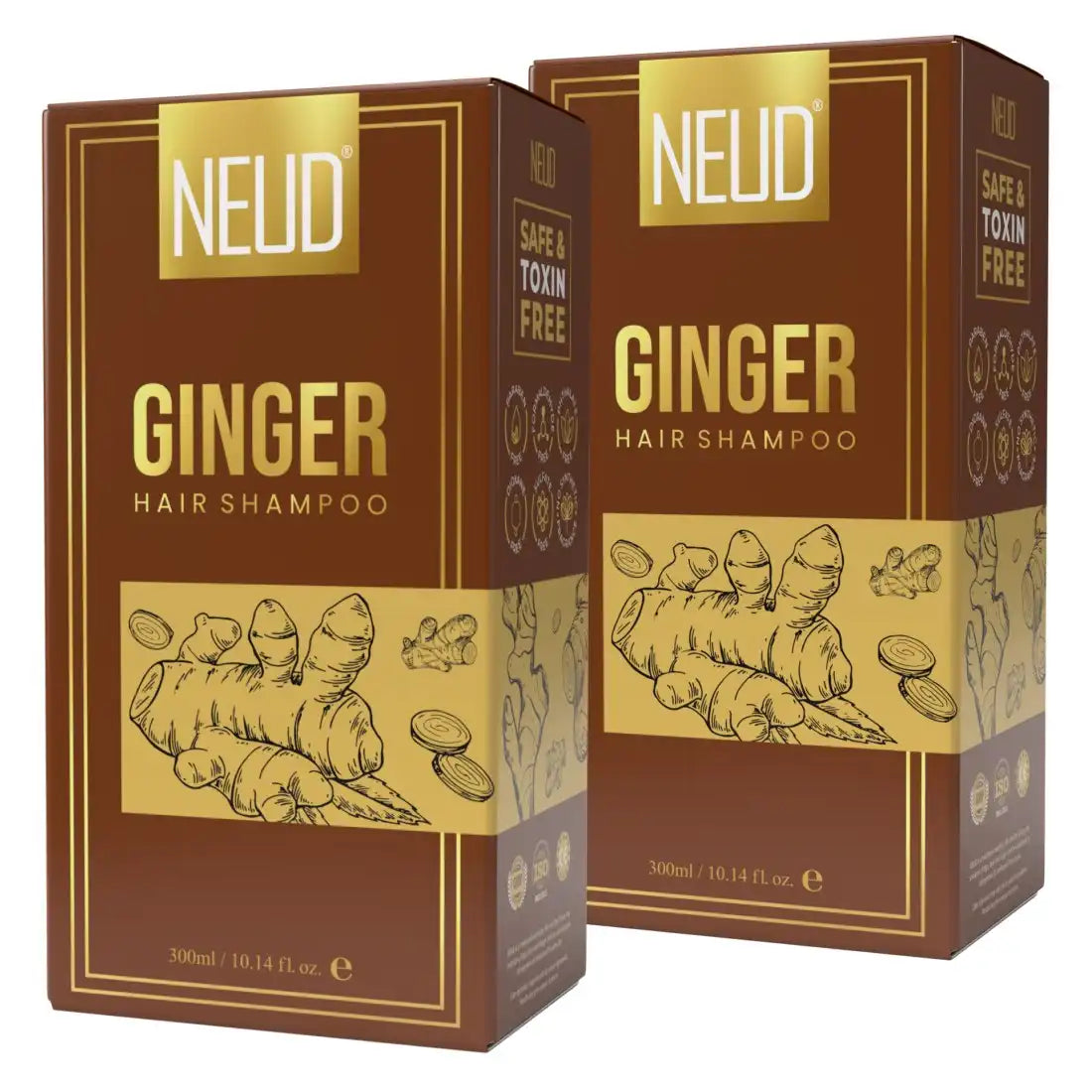 Buy 2 Packs NEUD Ginger Hair Shampoo 300ml for Men and Women - everteen-neud.com
