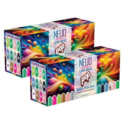 NEUD Lush Bella Nail Polish Kit Enriched With Vitamin E and Shea Butter - 12 Units (6ml Each)