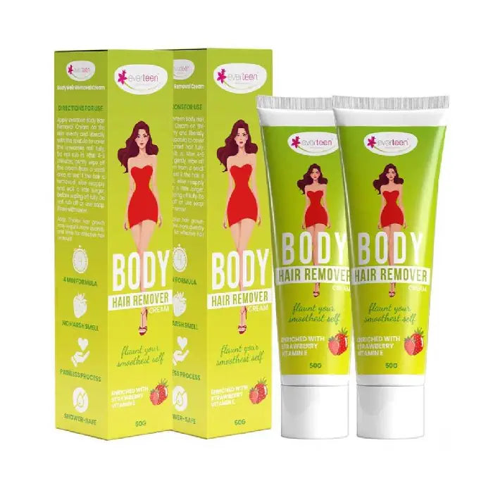 Buy 2 Packs everteen Body Hair Remover Cream 50g for Women directly from the company - everteen-neud.com 