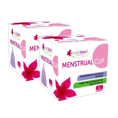 everteen Large Menstrual Cup for Periods in Women - 2 Packs (30ml Capacity)