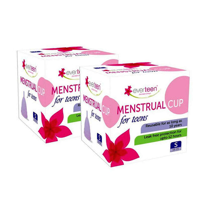 everteen Small Menstrual Cup for Periods in Women - 2 Packs (16ml Capacity)