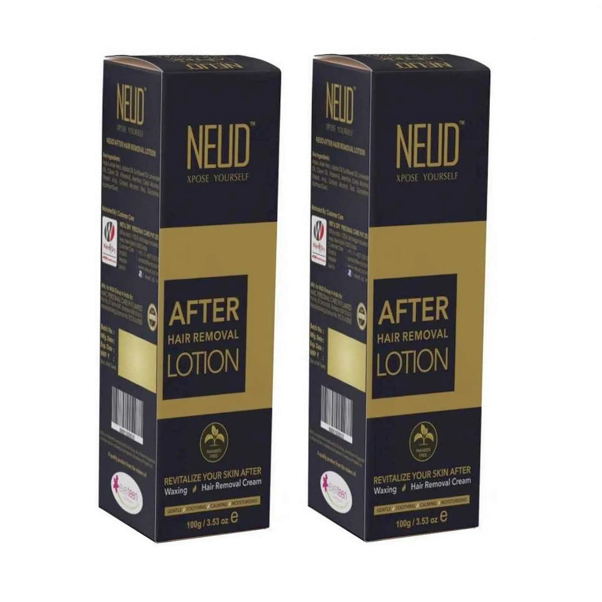 NEUD After-Hair-Removal Skin Lotion for Skin Care - 2x100g Pack