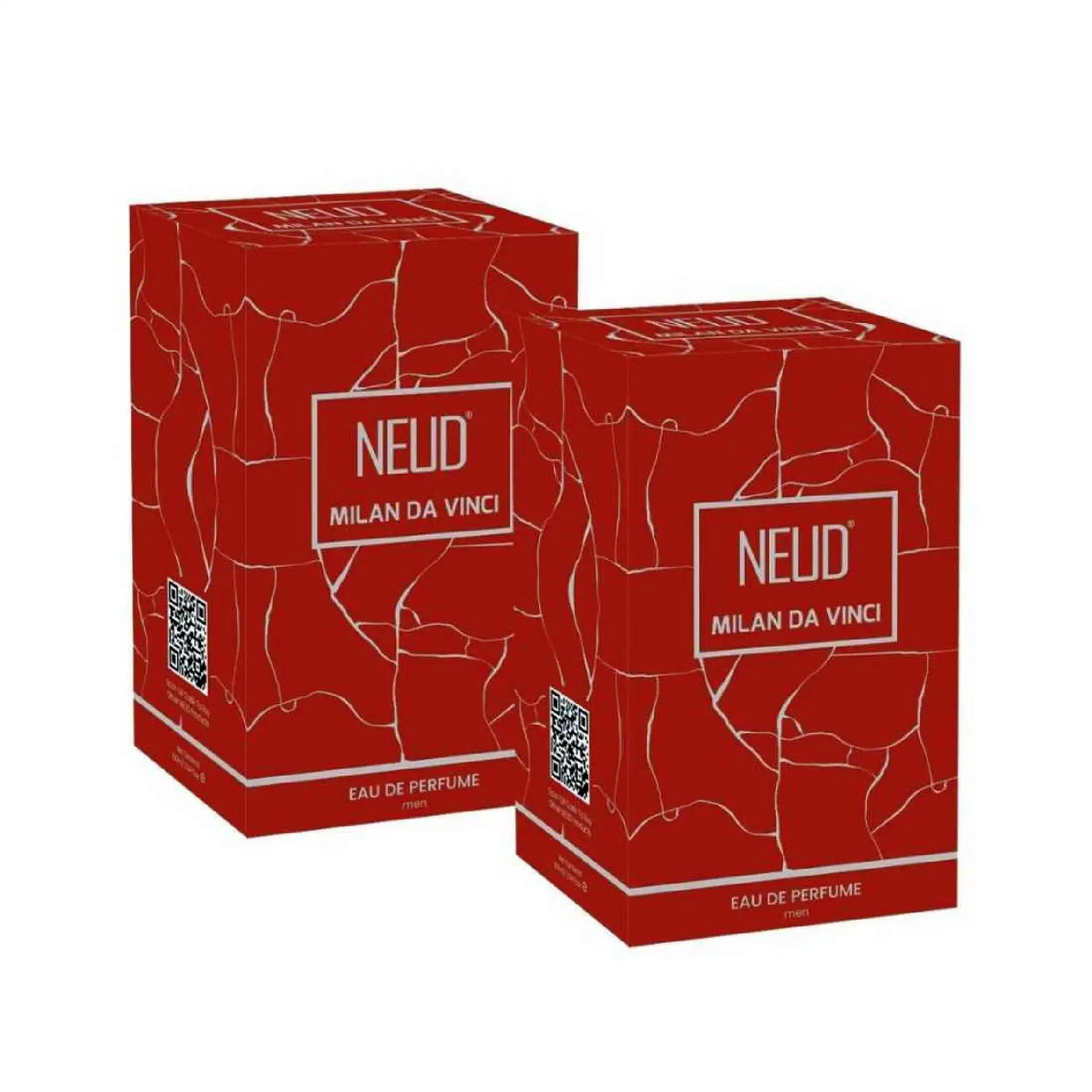 NEUD Milan Da Vinci Luxury Perfume for Men Long Lasting EDP No CFC - 2 Packs, 100ml Each