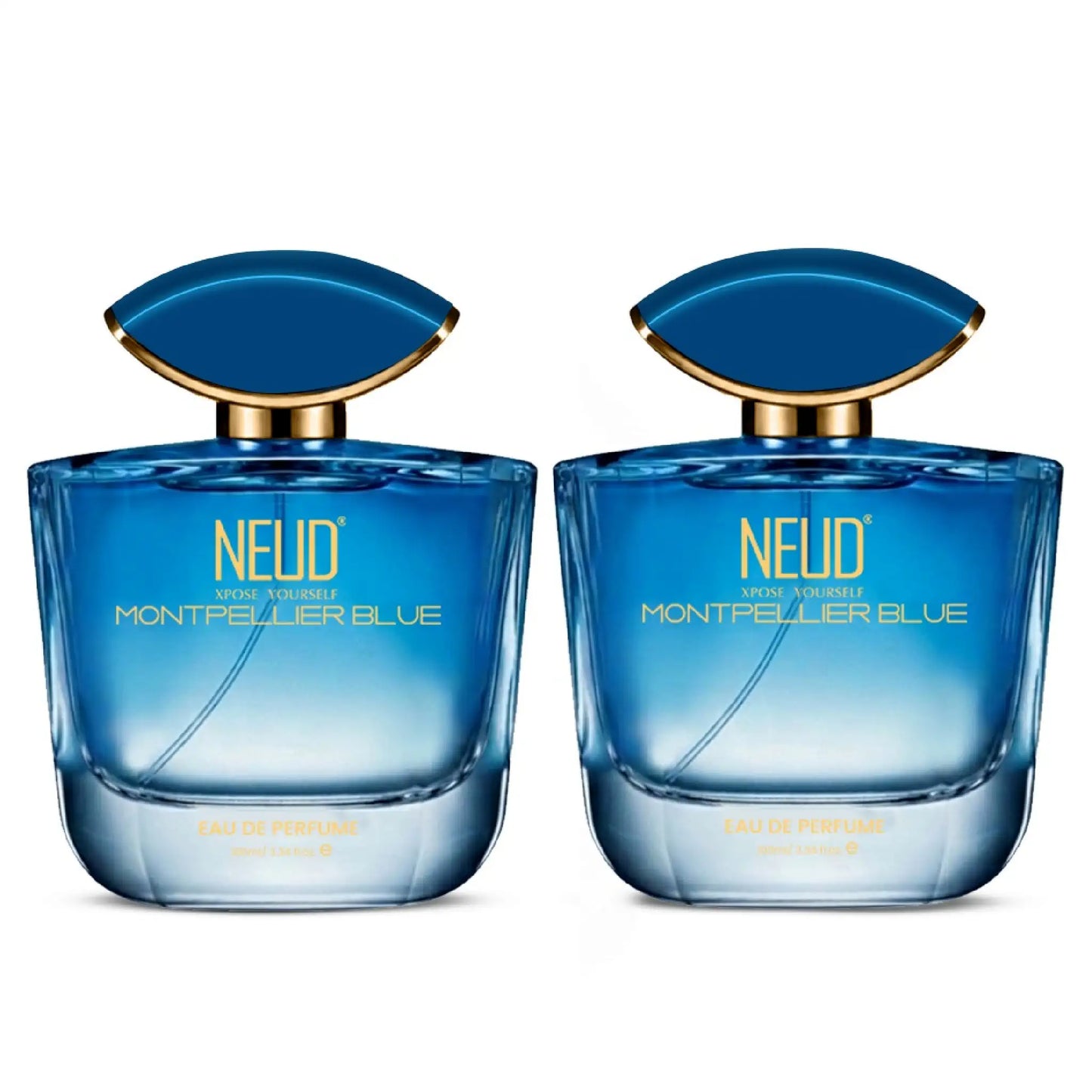 NEUD Montpellier Blue Luxury Perfume for Women Long Lasting EDP - 2 Packs, 100ml Each 