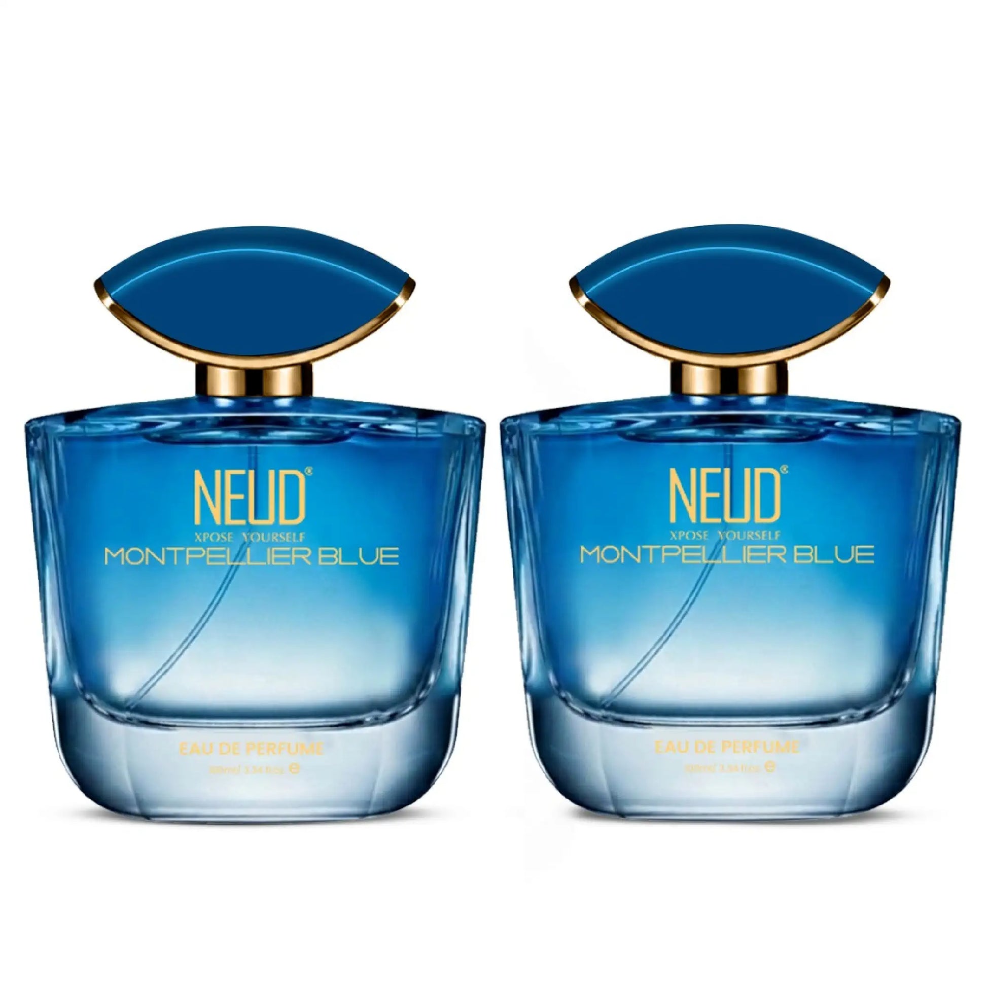 NEUD Montpellier Blue Luxury Perfume for Women Long Lasting EDP - 2 Packs, 100ml Each 