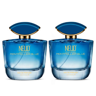 NEUD Montpellier Blue Luxury Perfume for Women Long Lasting EDP - 2 Packs, 100ml Each 