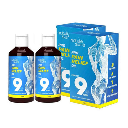 Nature Sure Pro Pain Relief Oil 2x100ml – Ayurvedic Formula for Joint and Muscle Care