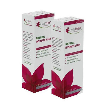 everteen Natural Intimate Wash for Feminine Hygiene in Women - 2x105ml Pack
