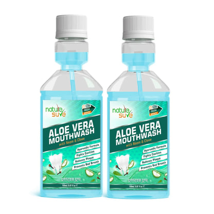 Nature Sure Aloe Vera Mouthwash 2x150ml – Neem, Clove and Aloe Vera Oral Care