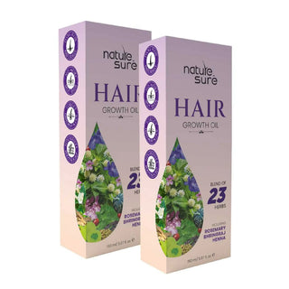 Nature Sure Hair Growth Oil 2x150ml – Rosemary, Bhringraj and Henna, AYUSH-Certified