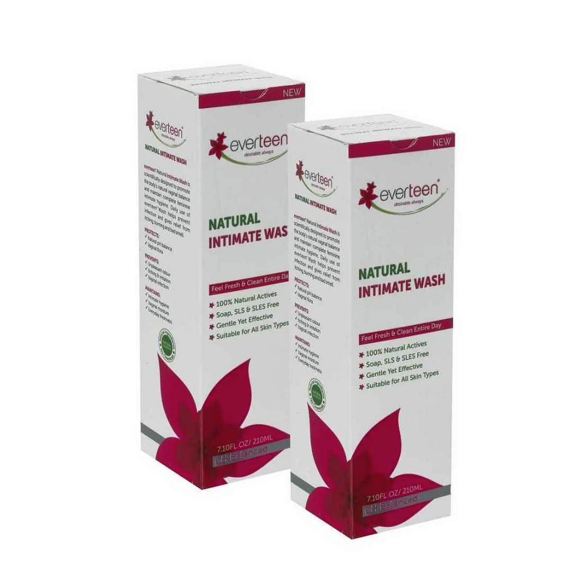 everteen Natural Intimate Wash for Feminine Hygiene in Women - 2x210ml Pack