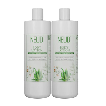 NEUD Aloe Vera, Green Tea and Jojoba Body Lotion - 2x400ml Pack