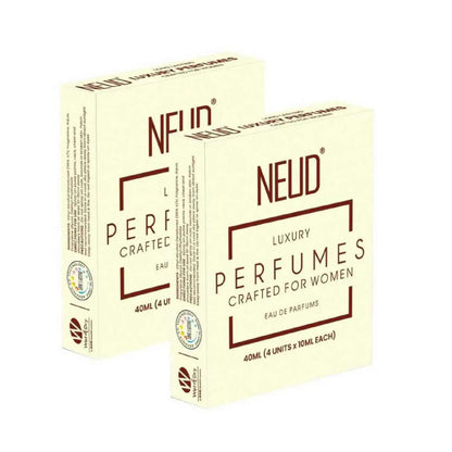 NEUD Luxury Pocket Perfume Gift Set for Women - 2x4x10ml Pack - Long Lasting Eau de Parfum