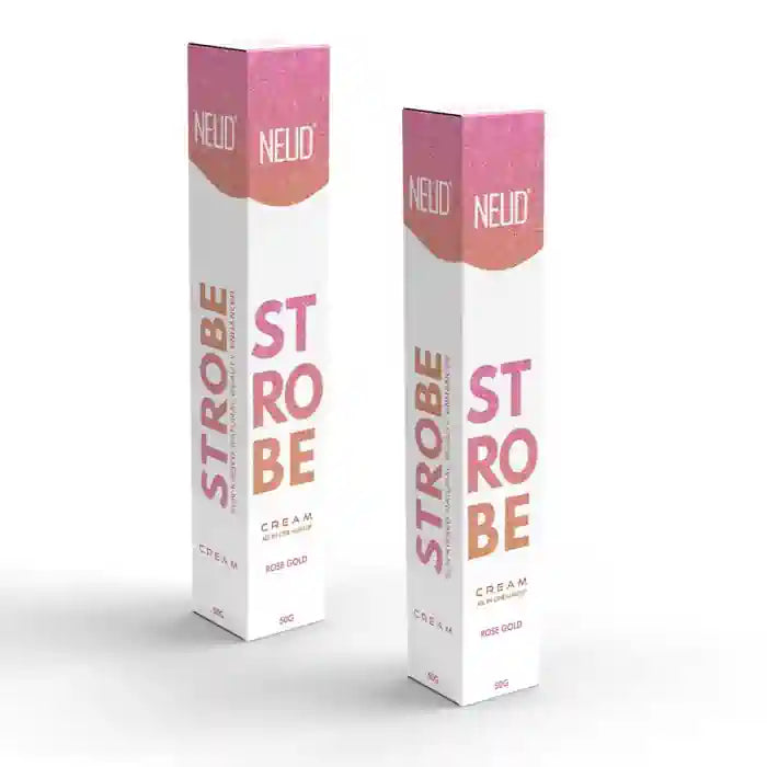 Buy 2x50g NEUD Strobe Cream Rose Gold with Cocoa Butter and Hyaluronic Acid, Lab Tested All-in-One Makeup Beauty Enhancer directly from company - everteen-neud.com