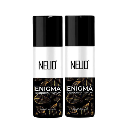 NEUD ENIGMA Unisex Deodorant Perfumed Body Spray for 24-Hour Odor Protection - 2x50ml Pack