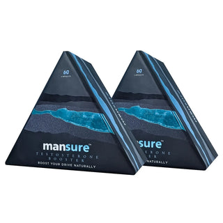 ManSure Testosterone Booster 2x60 Capsules – Certified Ayurvedic Supplement for Men