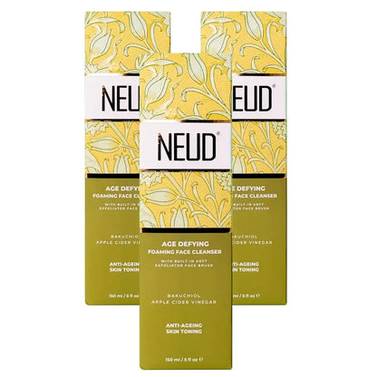 Buy 3 Packs NEUD Age Defying Foaming Face Cleanser 150ml With Apple Cider Vinegar and Bakuchiol - everteen-neud.com