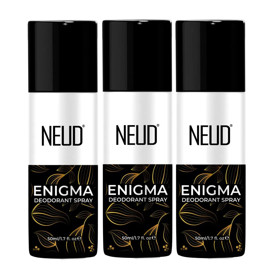 NEUD ENIGMA Unisex Perfumed Body Spray Deodorant with Notes of Oud, Raspberry and Bulgarian Rose, 24-Hour Odor Protection - 50ml