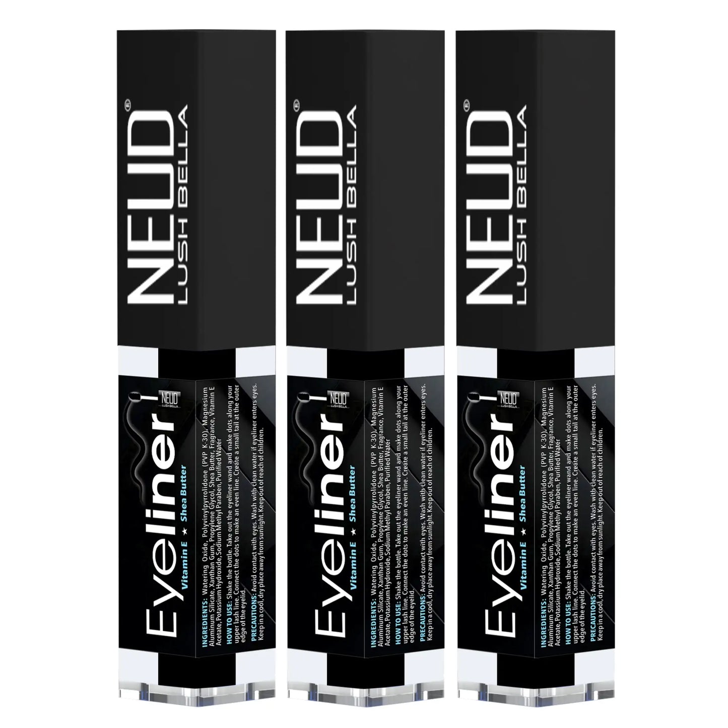 Buy 3 Packs NEUD Lush Bella Black Eye Liner enriched with Vitamin E and Shea Butter - everteen-neud.com