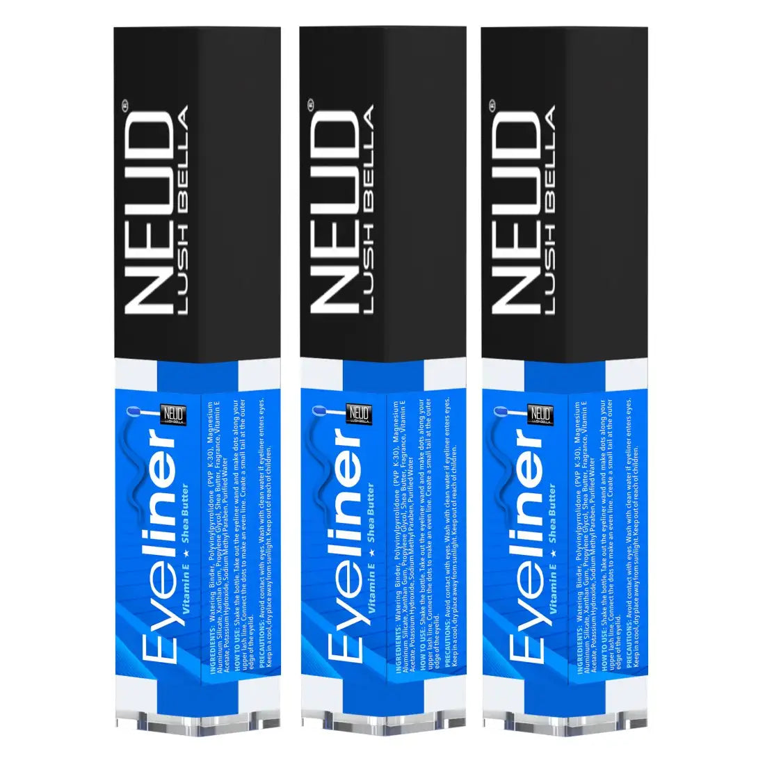 Buy 3 Packs NEUD Lush Bella Blue Eye Liner enriched with Vitamin E and Shea Butter - everteen-neud.com