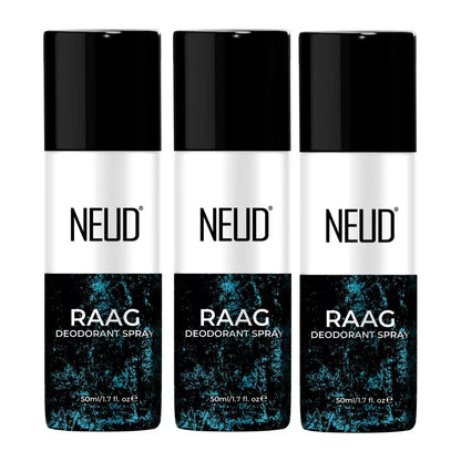 NEUD RAAG Unisex Perfumed Body Spray Deodorant with Notes of Citrus, Jasmine, Musk, 24-Hour Odor Protection - 50ml