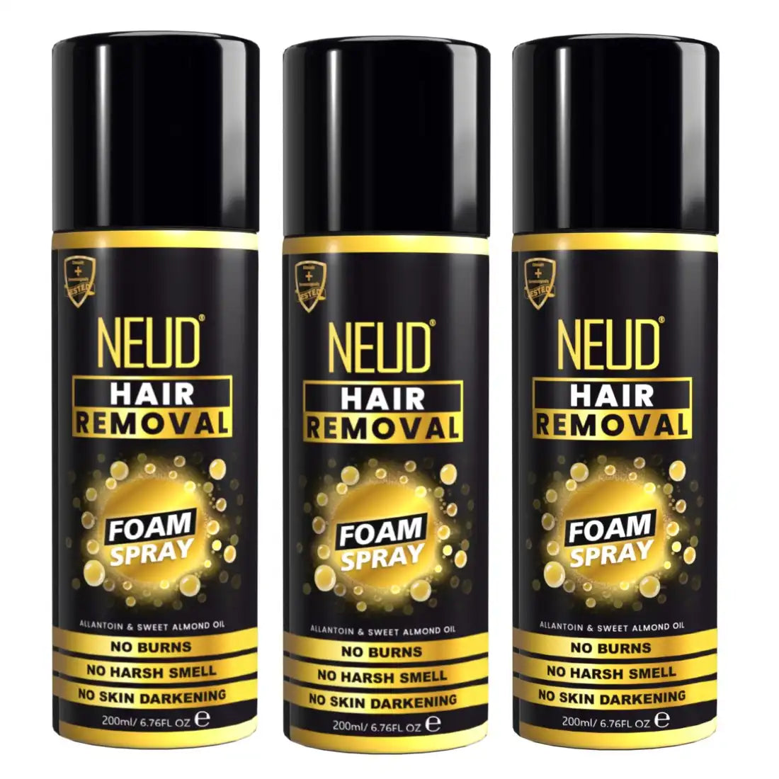 Buy 3 Packs NEUD Hair Removal Foam Spray 200ml with No Burns, Harsh Smell or Skin Darkening - everteen-neud.com