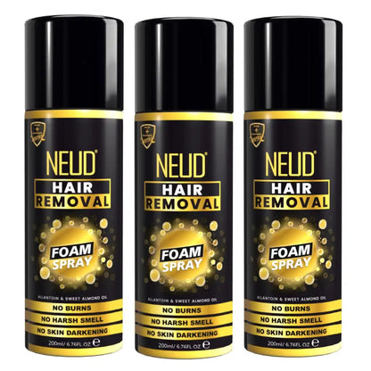 Buy 3 Packs NEUD Hair Removal Foam Spray 200ml with No Burns, Harsh Smell or Skin Darkening - everteen-neud.com